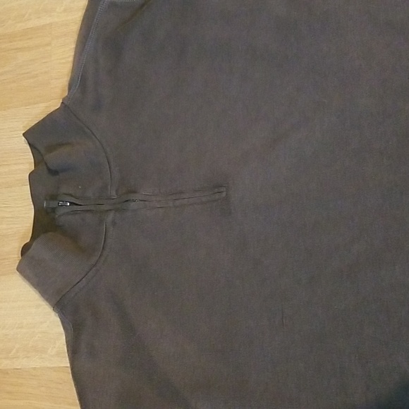 Warehouse One green long sleeve pullover with quarter zip XL EUC - Picture 3 of 8